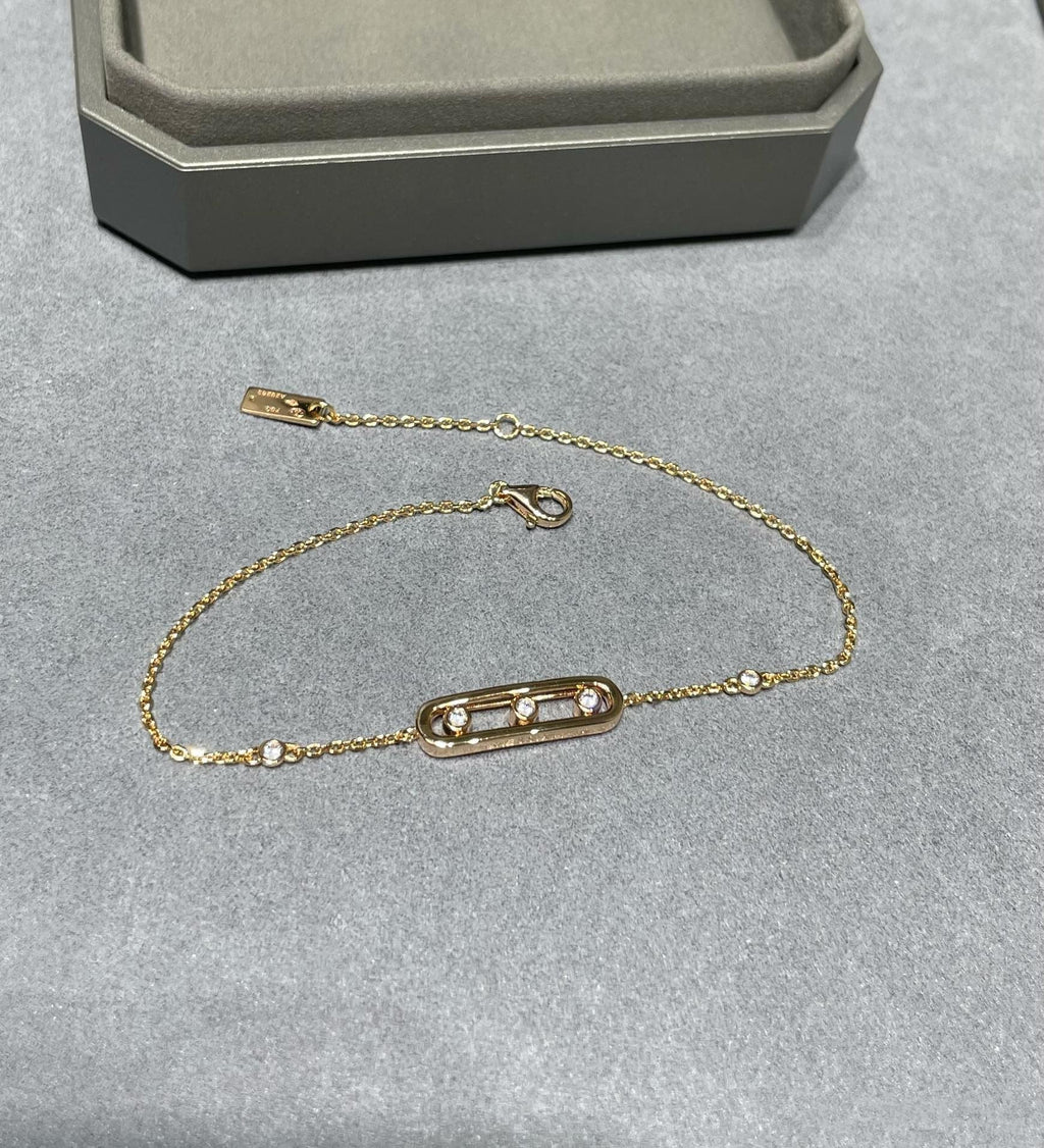 BABY MOVE PINK GOLD DIAMOND BRACELET