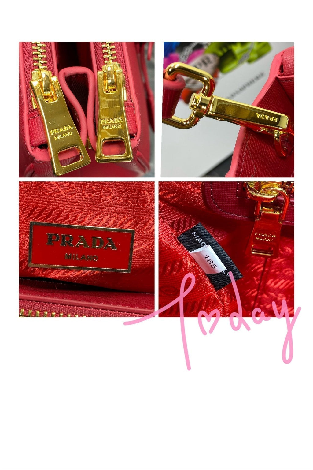PRA GALLERIA 32 BAG IN CHERRY RED SAFFIANO LEATHER
