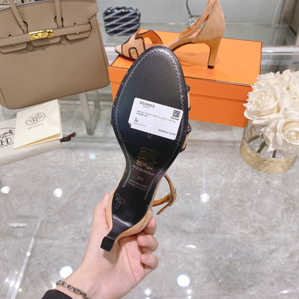 PREMIERE 70 SANDAL IN ORANGE PASTEL SUEDE
