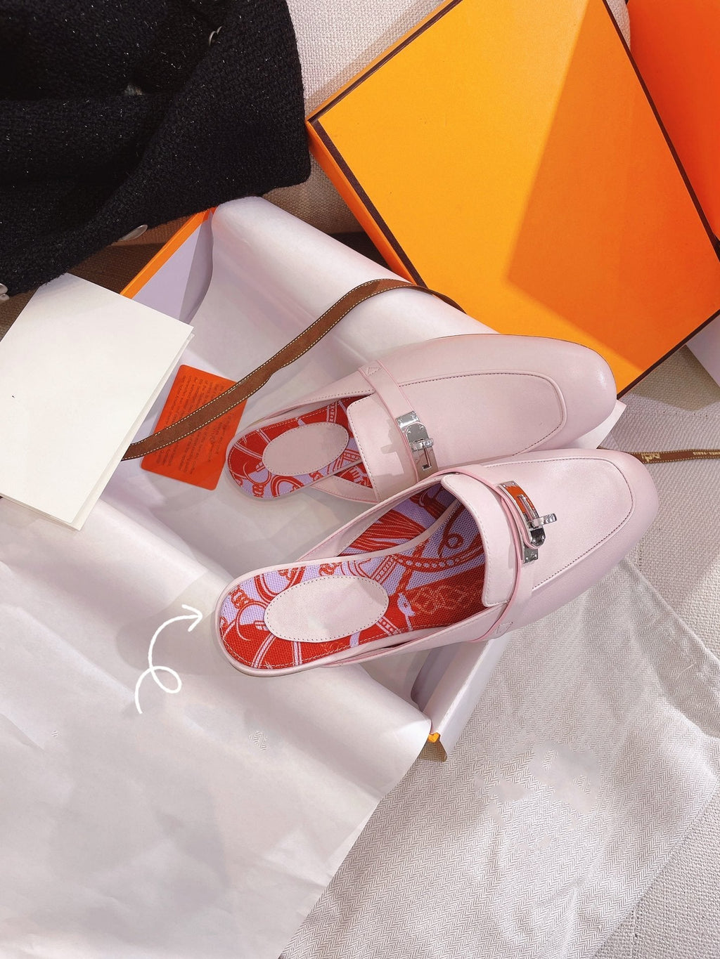 0Z Mule Pink Calfskin