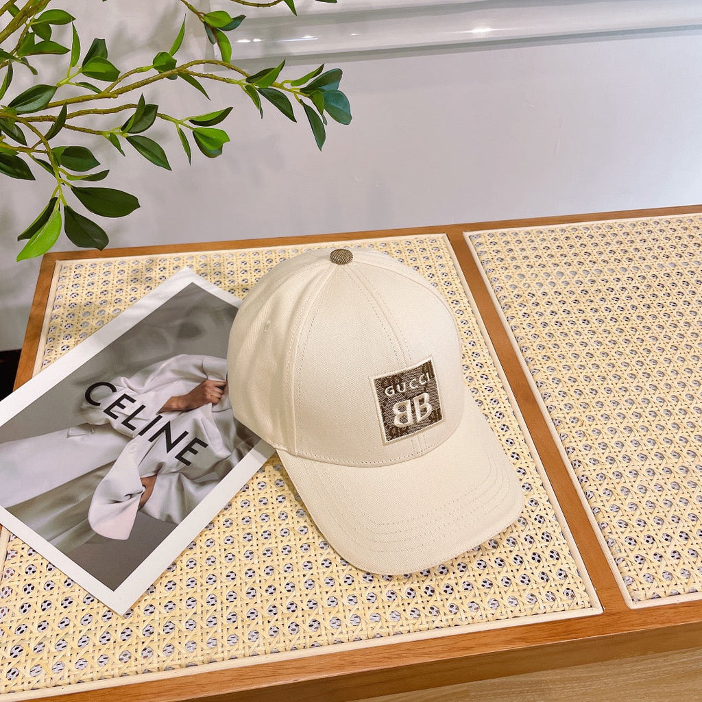BASEBALL HAT IN BEIGE CREAM JACQUARD FABRIC 219951