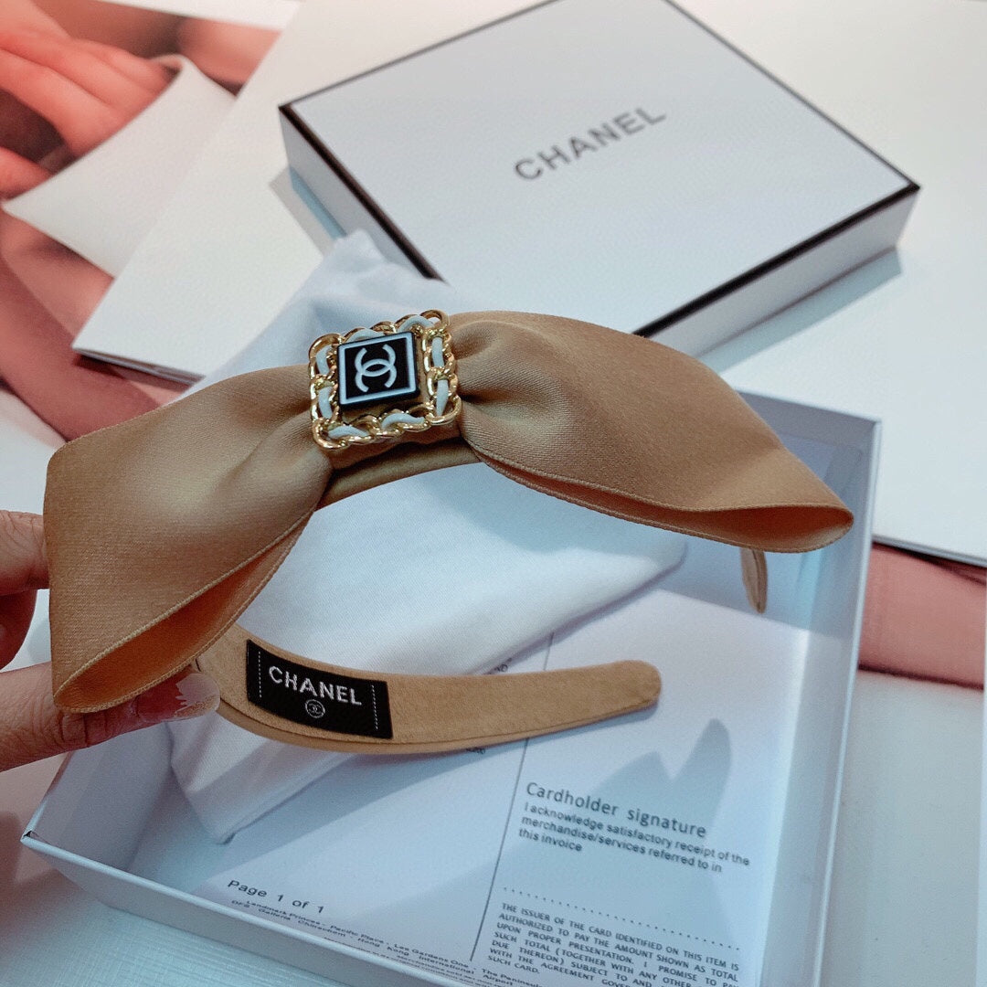 CAMEL BEIGE SILK HAIRBAND 832202