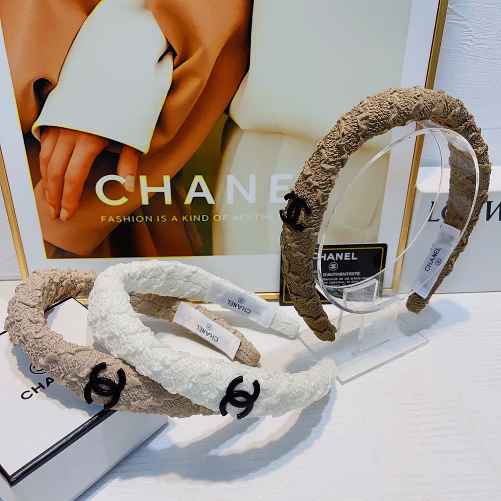 CAMEL BROWN WRINKLED FABRIC HAIRBAND 925629