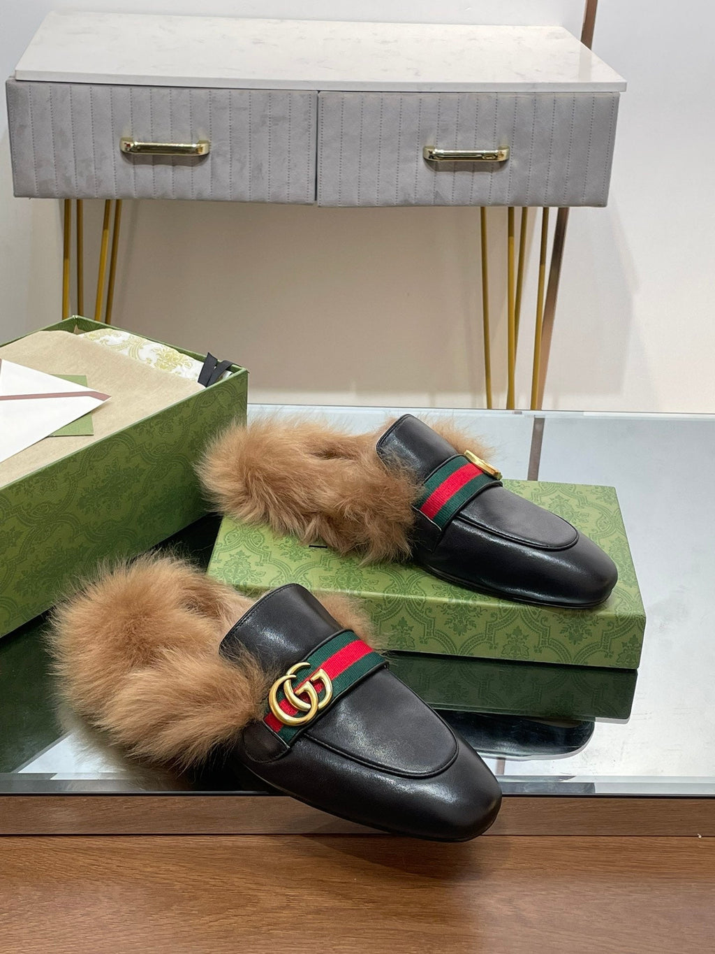 2015 RE-EDITION MEN'S PRINCETOWN IN BLACK CALFSKIN AND LAMB WOOL LINING