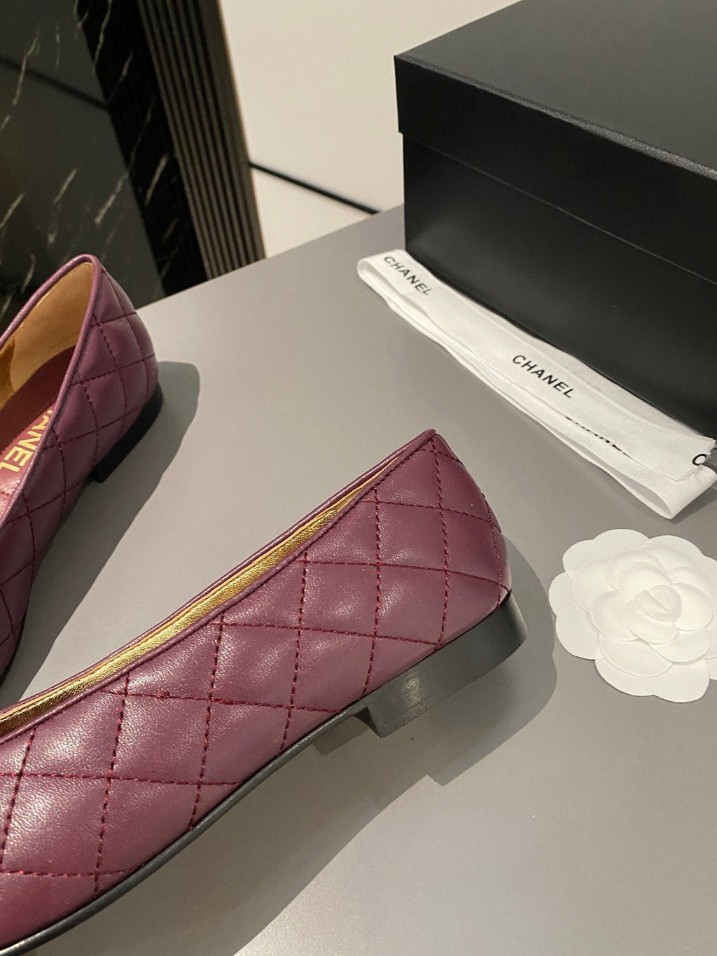 BALLET FLAT MULBERRY PURPLE LAMBSKIN