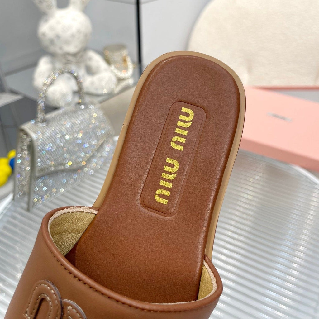 Slippers Brown Leather