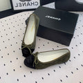 BALLET FLAT OLIVE GREEN MIX BLACK VELVET