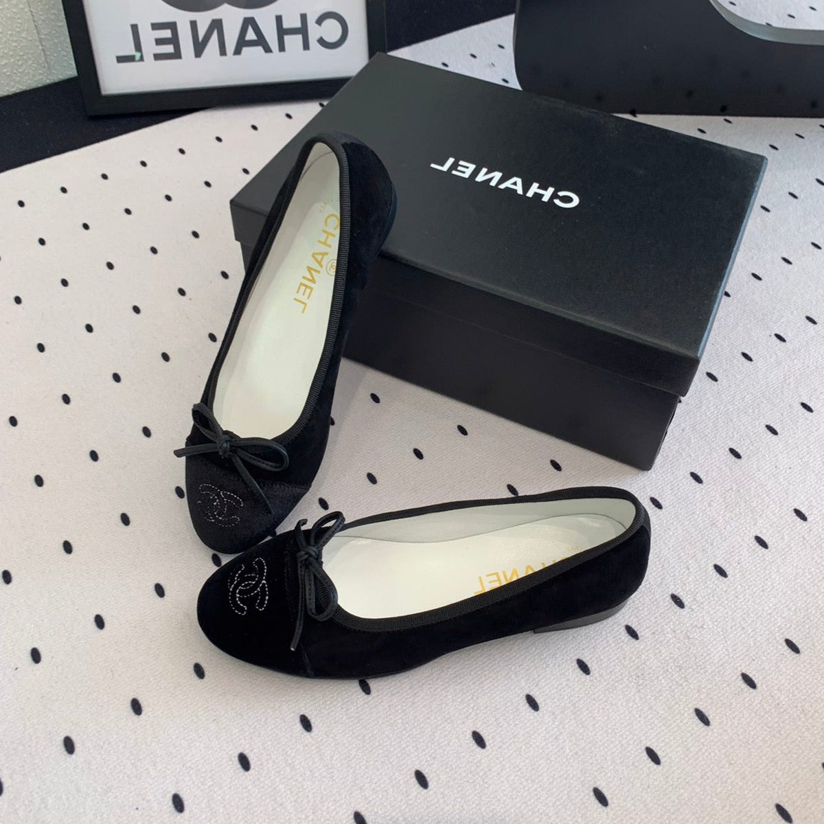 BALLET FLAT BLACK VELVET