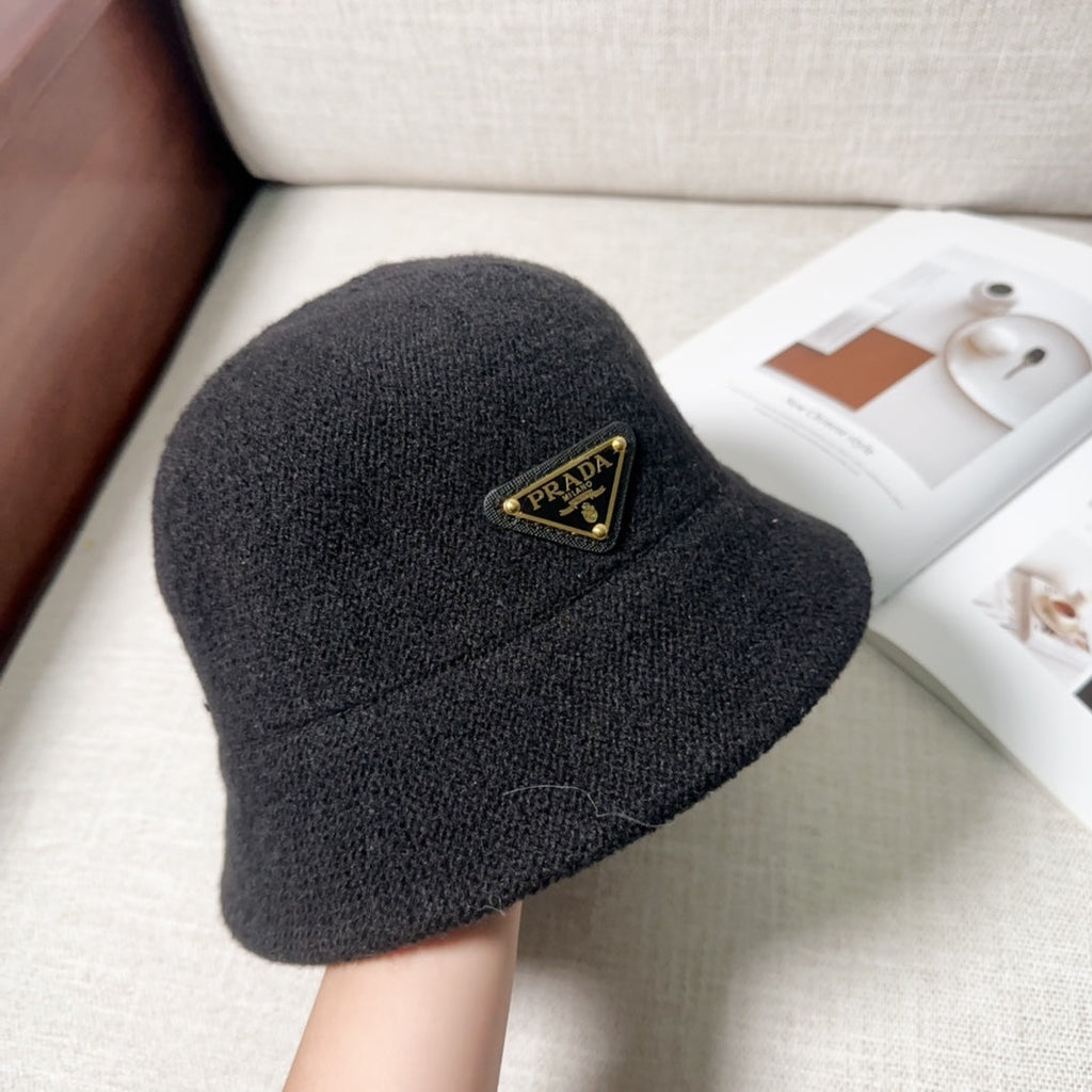 BUCKET HAT IN BLACK WOOL 348166