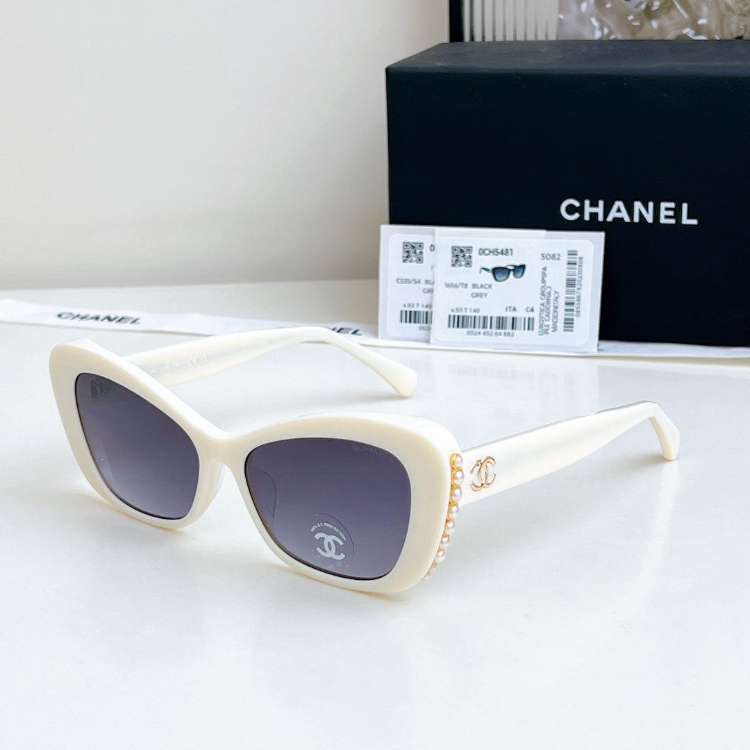 BUTTERFLY SUNGLASSES CH5481H IN ACETATE EMBOSSED PEARL