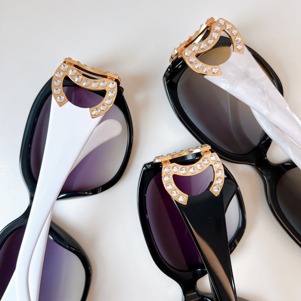 CAT EYE SUNGLASSES A71498 IN ACETATE METAL LOGO