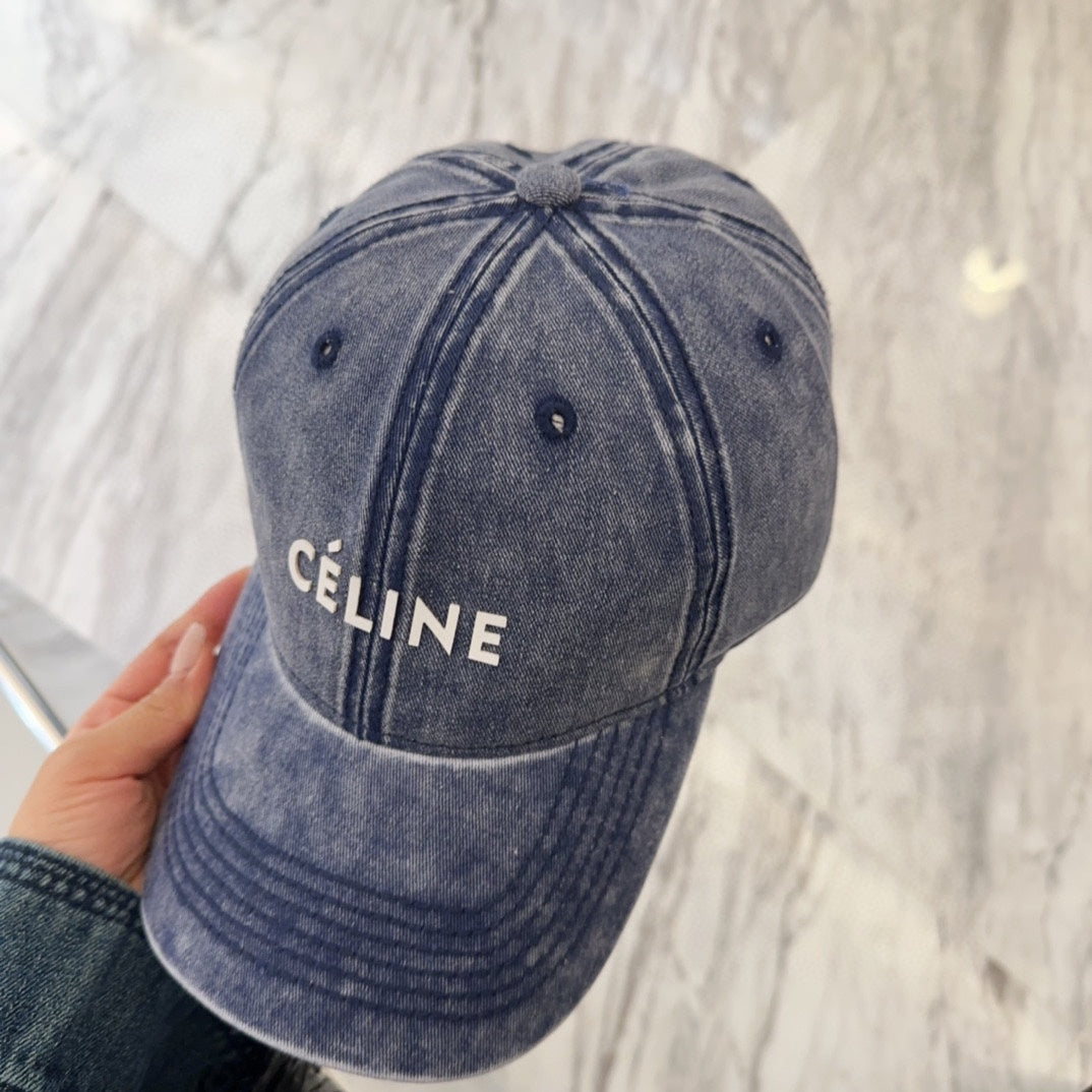 BASEBALL CAP MODEL 650044 IN WASHED BLUE DENIM