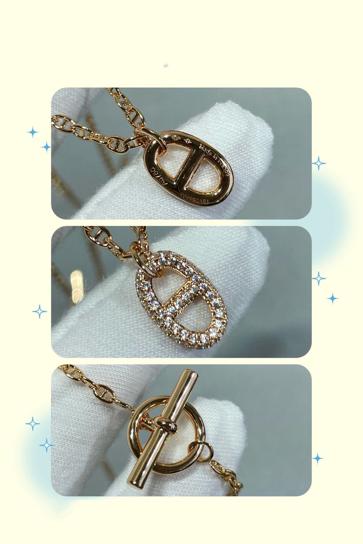 ADVANCED SEIKO HM DIAMOND PIG NOSE NECKLACE