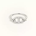 RONDE SMALL SILVER DIAMOND RING