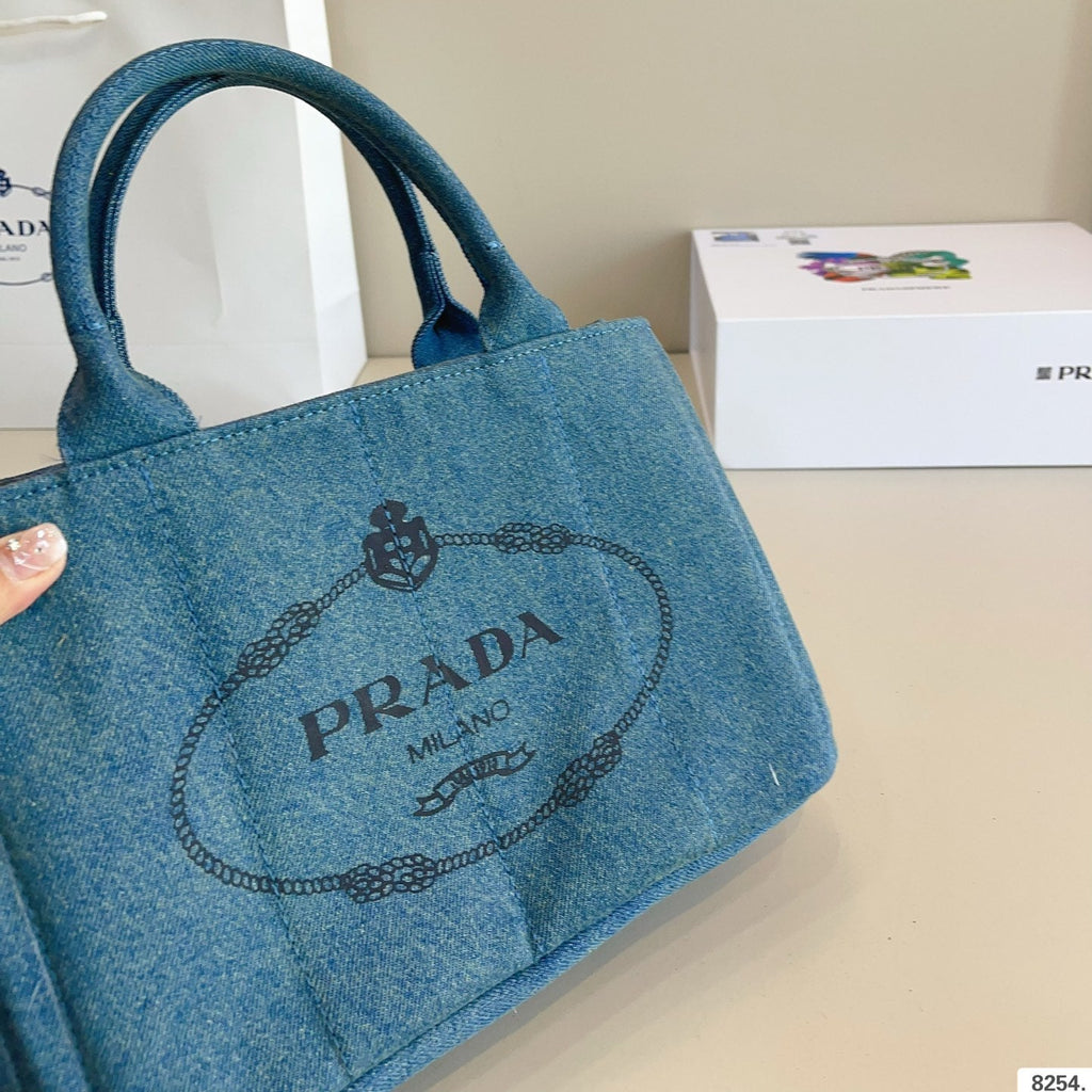 CANAPA TOTE BAG 29 IN BISMARK BLUE DENIM