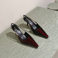BLAKE SLINGBACK PUMPS 80 IN WINE PATENT LEATHER