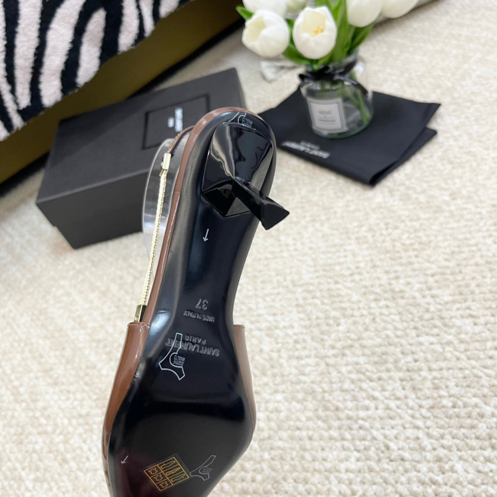 SL BLAKE SLINGBACK PUMPS CARAMEL CALFSKIN