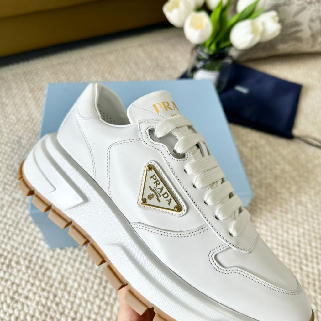PRA THICK SOLE SNEAKER WHITE CALFSKIN