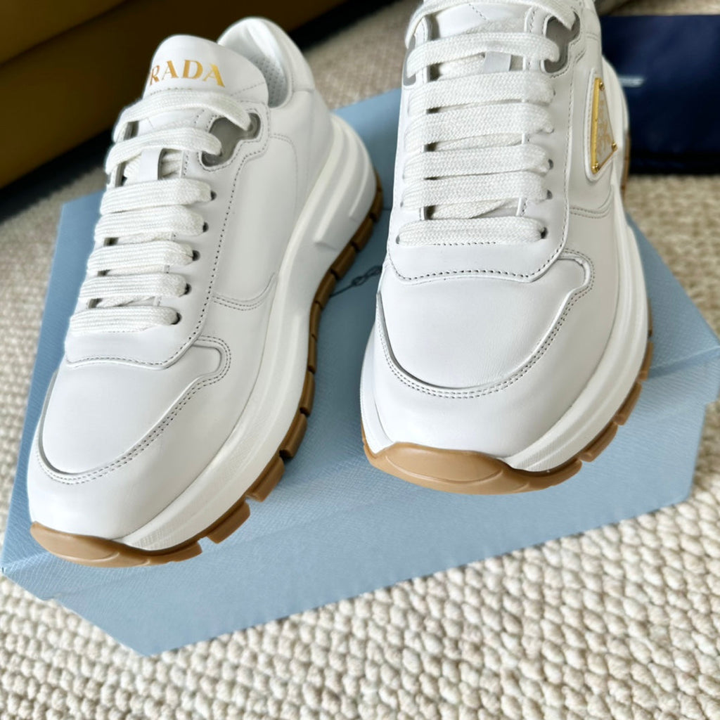 PRA THICK SOLE SNEAKER WHITE CALFSKIN