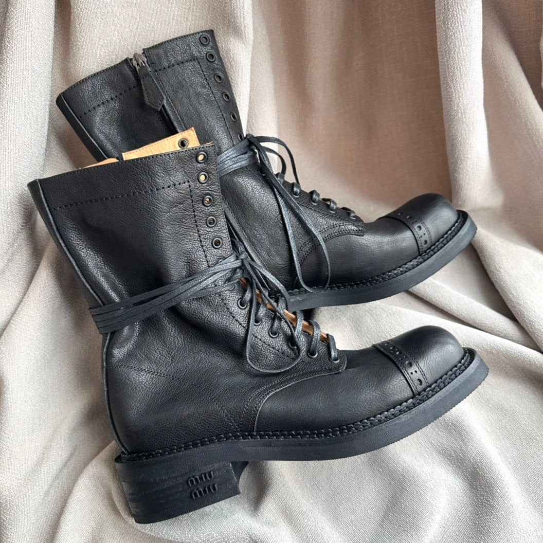 Boots Black Color Calfskin
