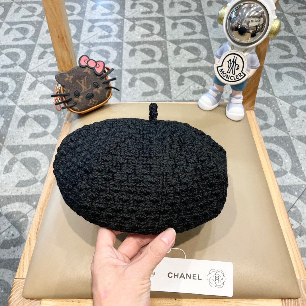 BERET HAT BLACK 431752