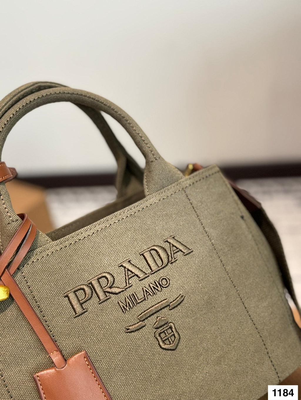 CANAPA TOTE BAG 26 IN OLIVE GREEN DENIM