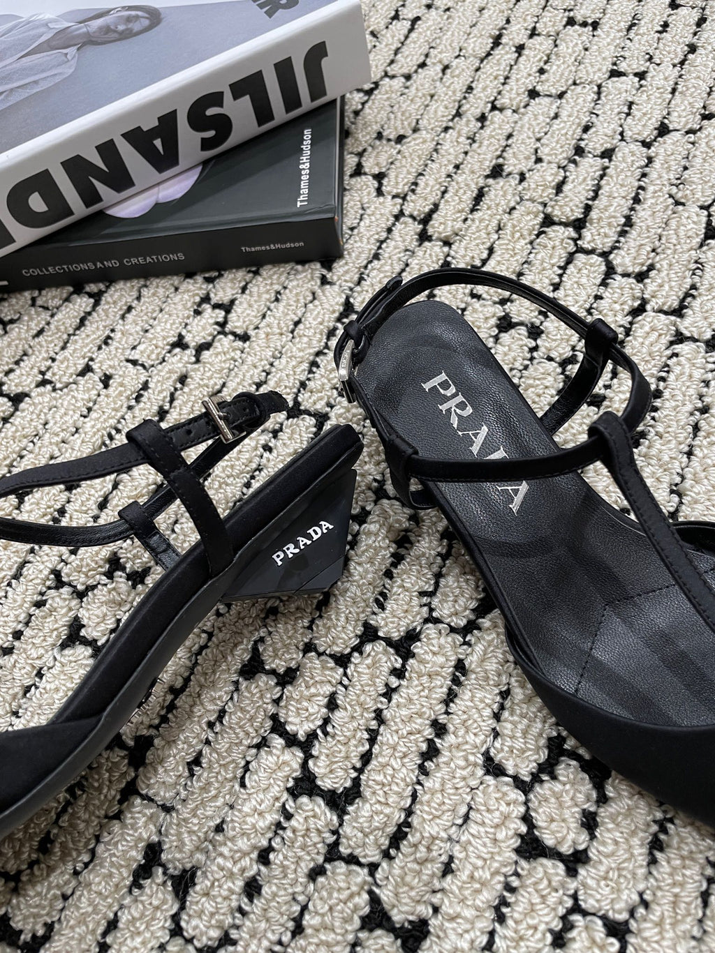 PRA SATIN SLINGBACK PUMPS BLACK