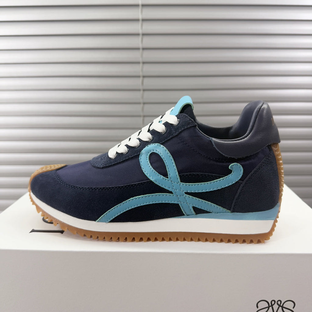 BALLET RUNNER 2.0 IN AEGEAN BLUE SUEDE AND LYCRA FABRIC