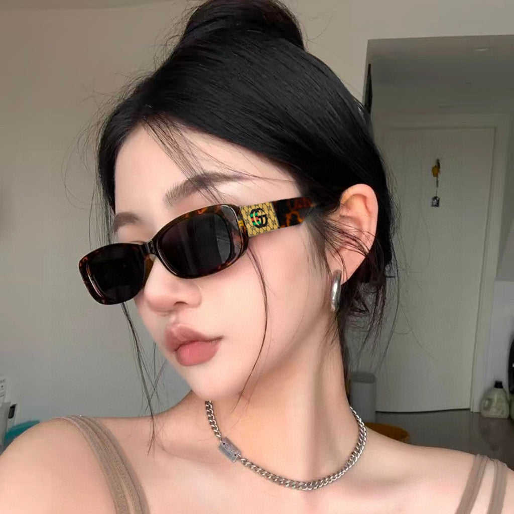 RECTANGULAR FRAME SUNGLASSES 58006 IN ACETATE
