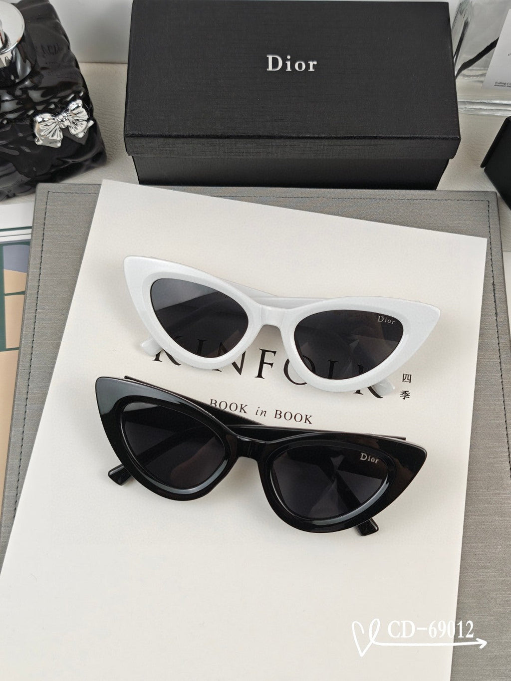CAT EYE SUNGLASS 69012 IN ACETATE