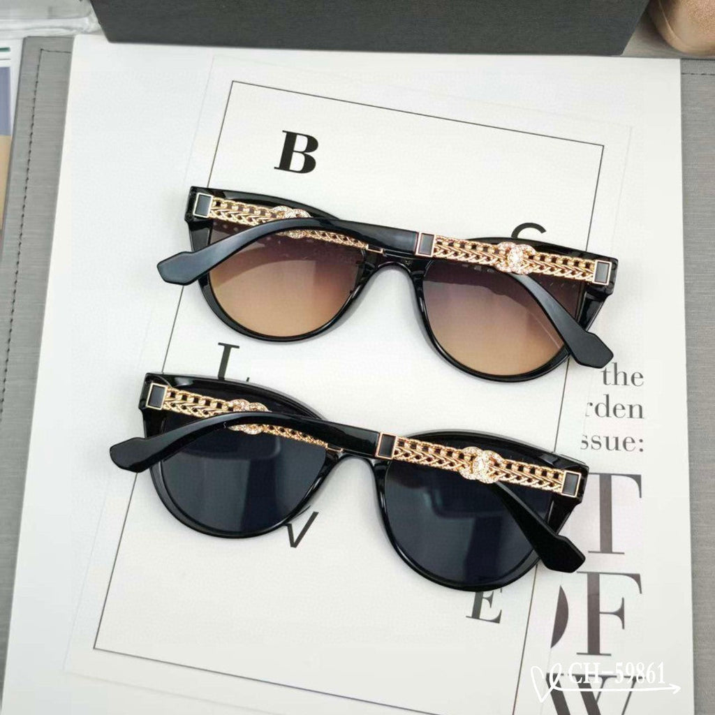 CAT EYE SUNGLASSES 59861 IN ACETATE METAL FRAME