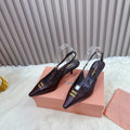POINTED-TOE SLINGBACK IN MAHOGANY LAMBSKIN