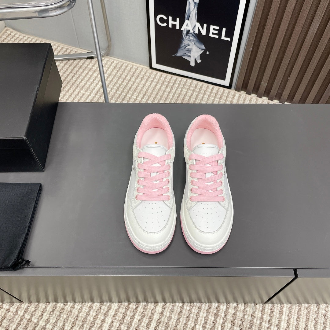 SL/61 SNEAKERS IN WHITE MIX LIGHT PINK CALFSKIN