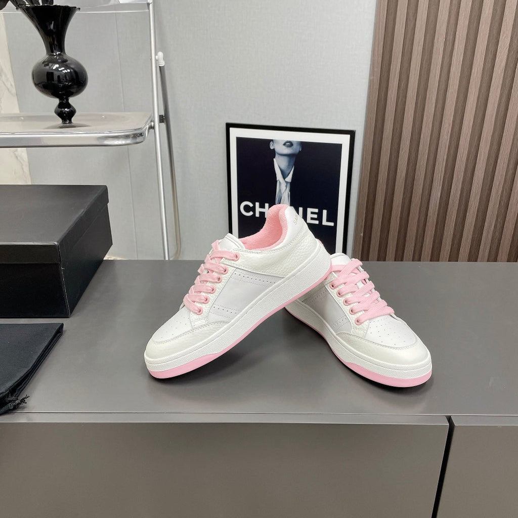 SL/61 SNEAKERS IN WHITE MIX LIGHT PINK CALFSKIN