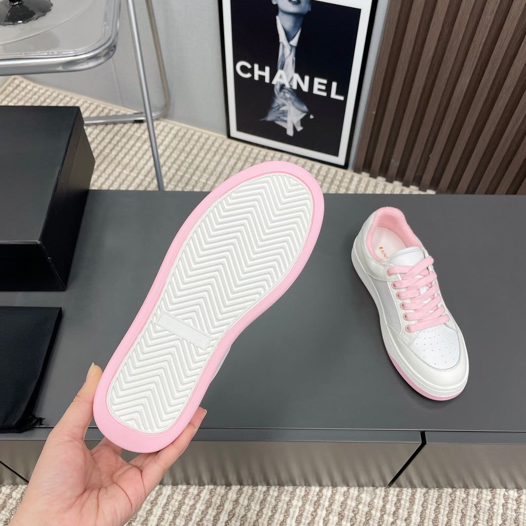 SL/61 SNEAKERS IN WHITE MIX LIGHT PINK CALFSKIN