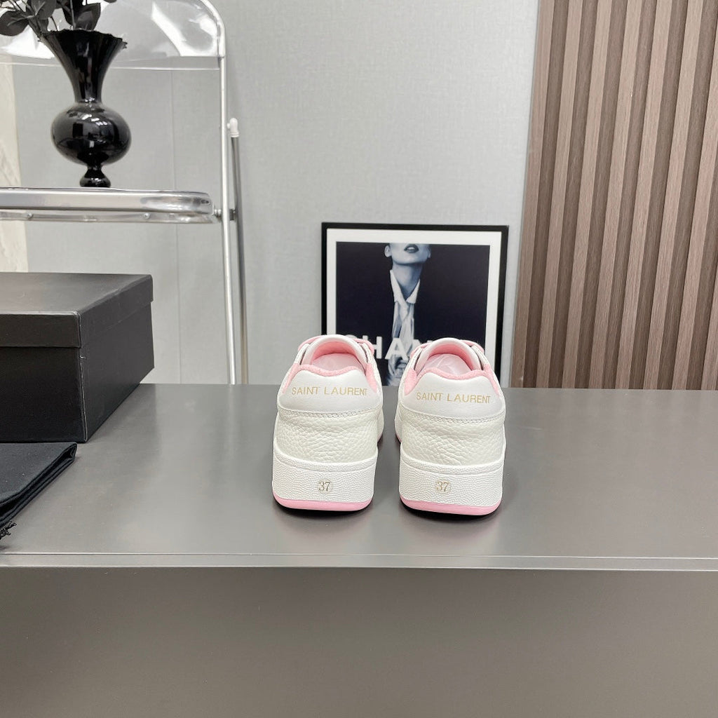 SL/61 SNEAKERS IN WHITE MIX LIGHT PINK CALFSKIN