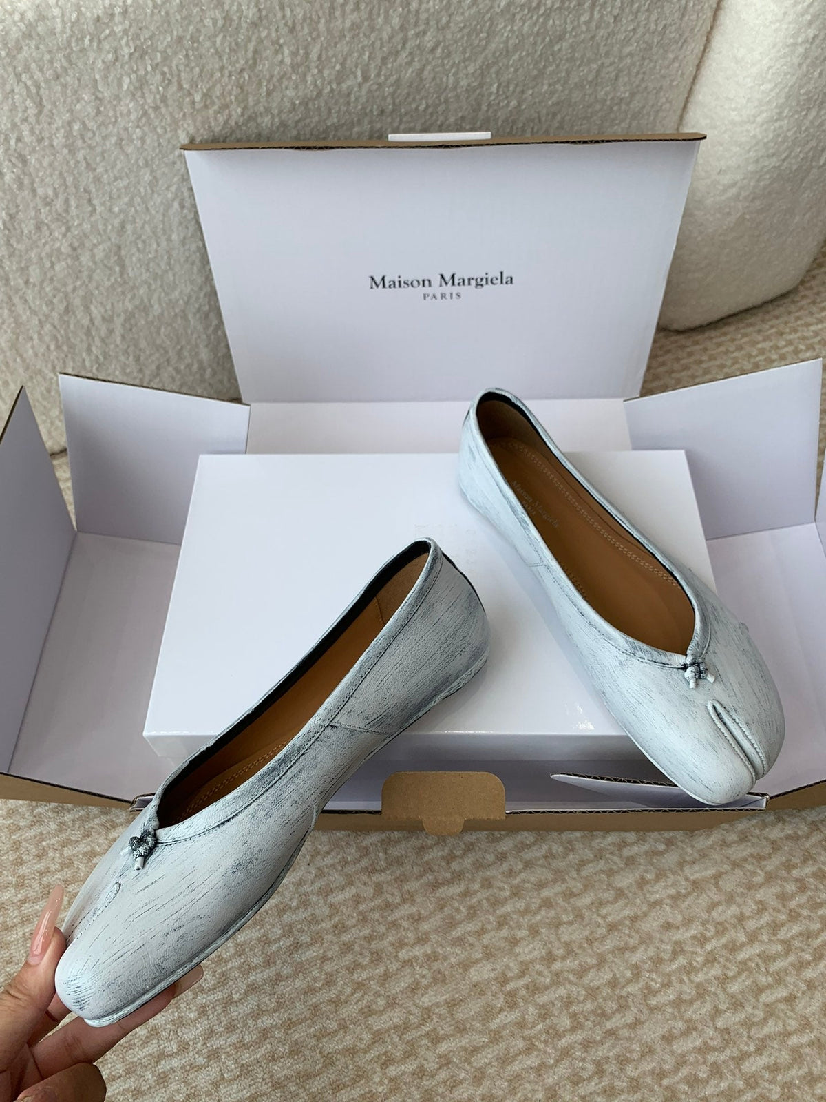 SL TABI BALLERINA FLAT PASTEL LAMBSKIN