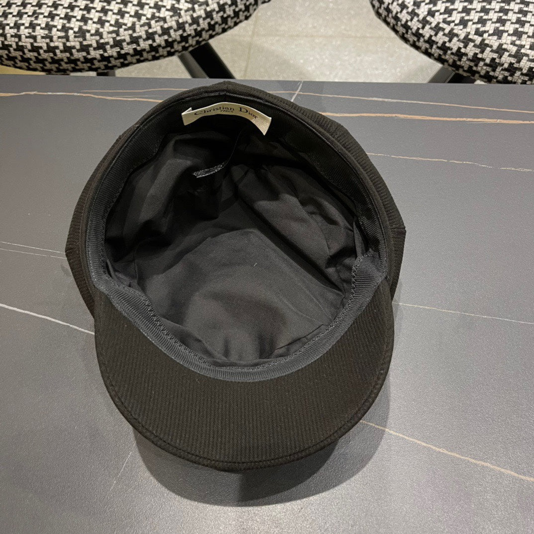 BAKER BOY HAT IN BLACK COTTON 429850