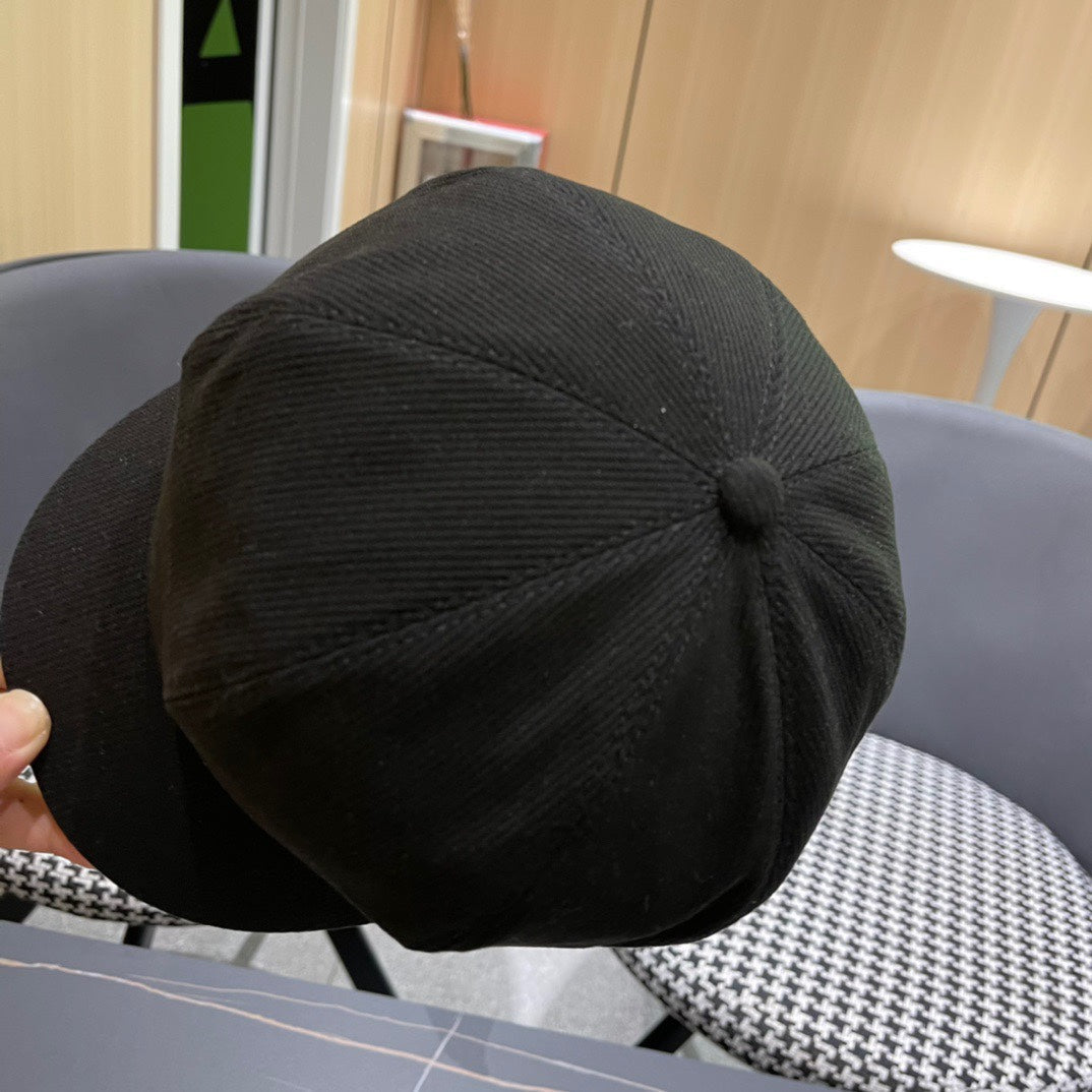 BAKER BOY HAT IN BLACK COTTON 429850