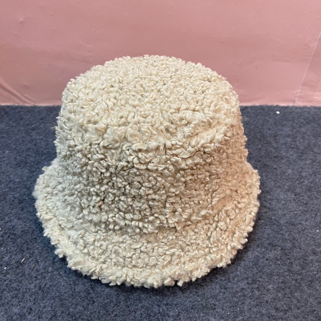 BUCKET HAT IN BEIGE FLEECE 436568