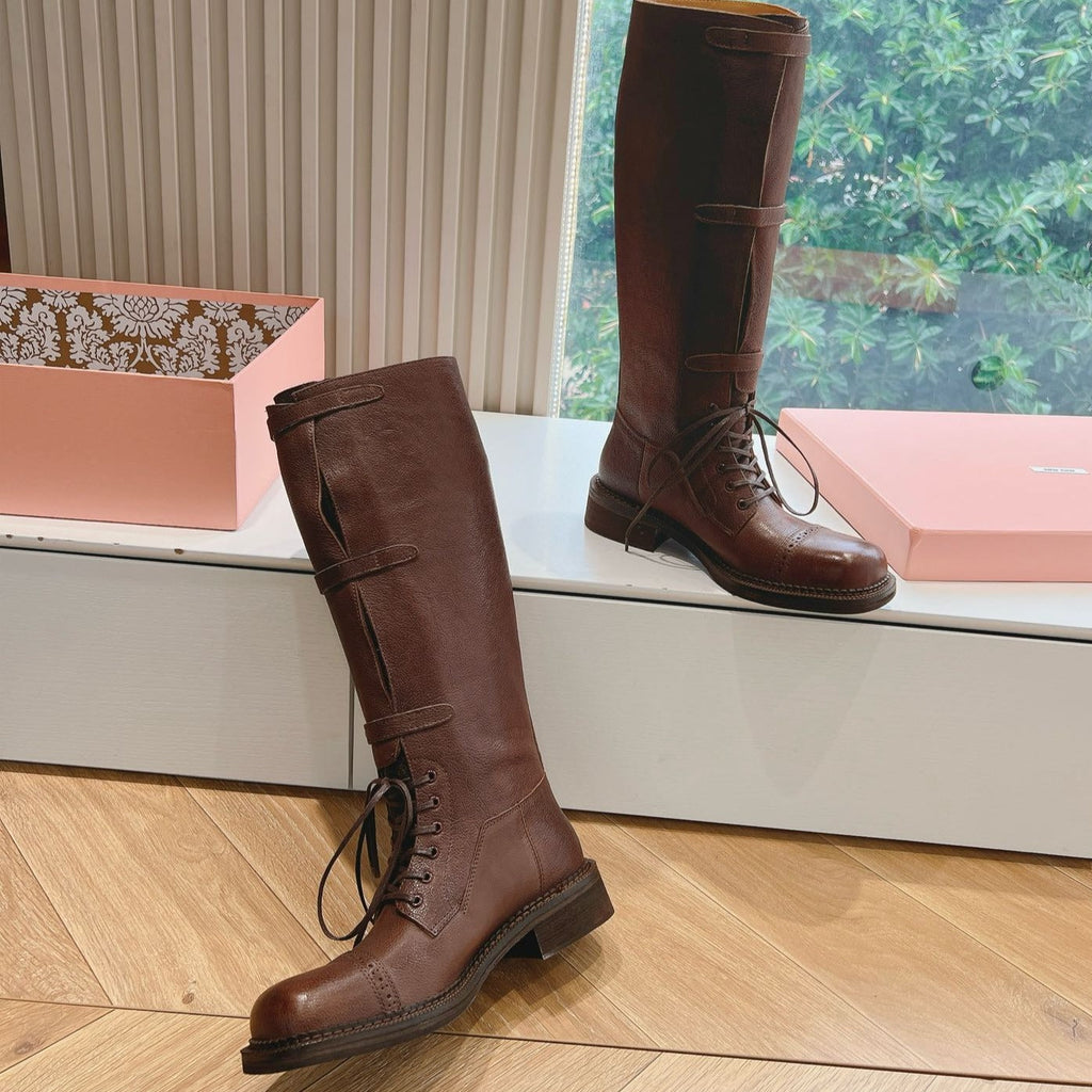 Army Boots Caramel Color Cowhide