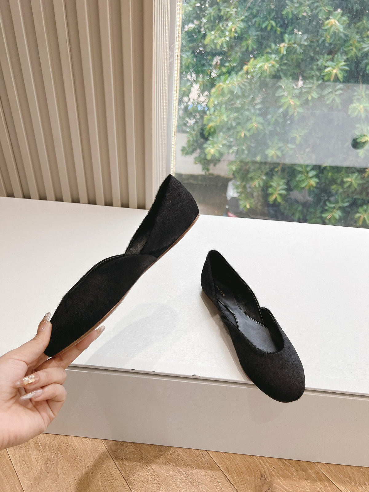 SL GEMMA BALLET FLAT BLACK FUR