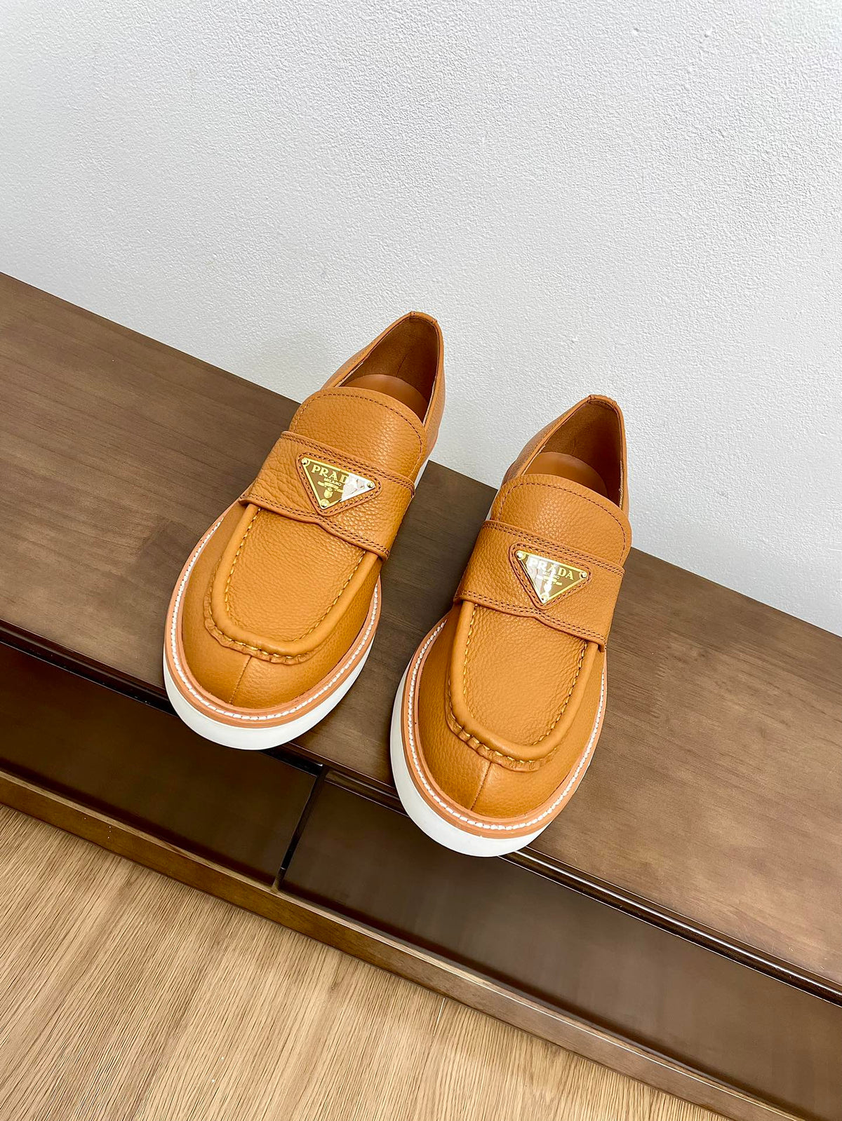 PRA CHOCOLATE LOAFERS BRONZE CALFSKIN