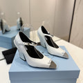 PRA BRUSHED PUMPS WHITE LAMBSKIN