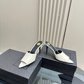 SL GOLDIE MULES WHITE CALFSKIN