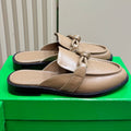 ASTAIRE MULE IN LIGHT BROWN CALFSKIN