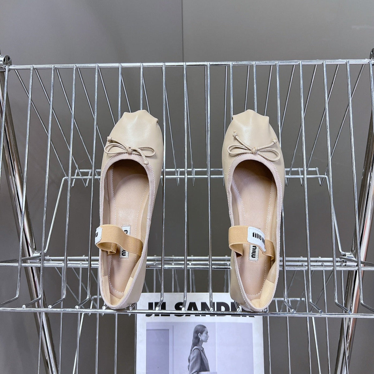 BALLET FLAT SHOES LIGHT NUDE SHEEPSKIN