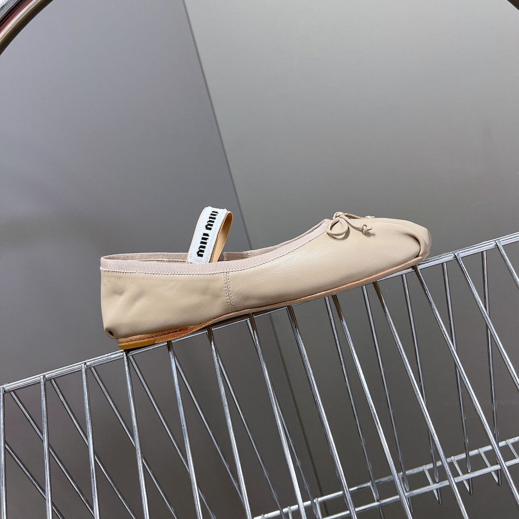 BALLET FLAT SHOES LIGHT NUDE SHEEPSKIN