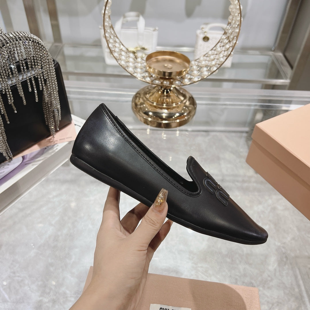 SLIP-ON SHOES BLACK COWHIDE