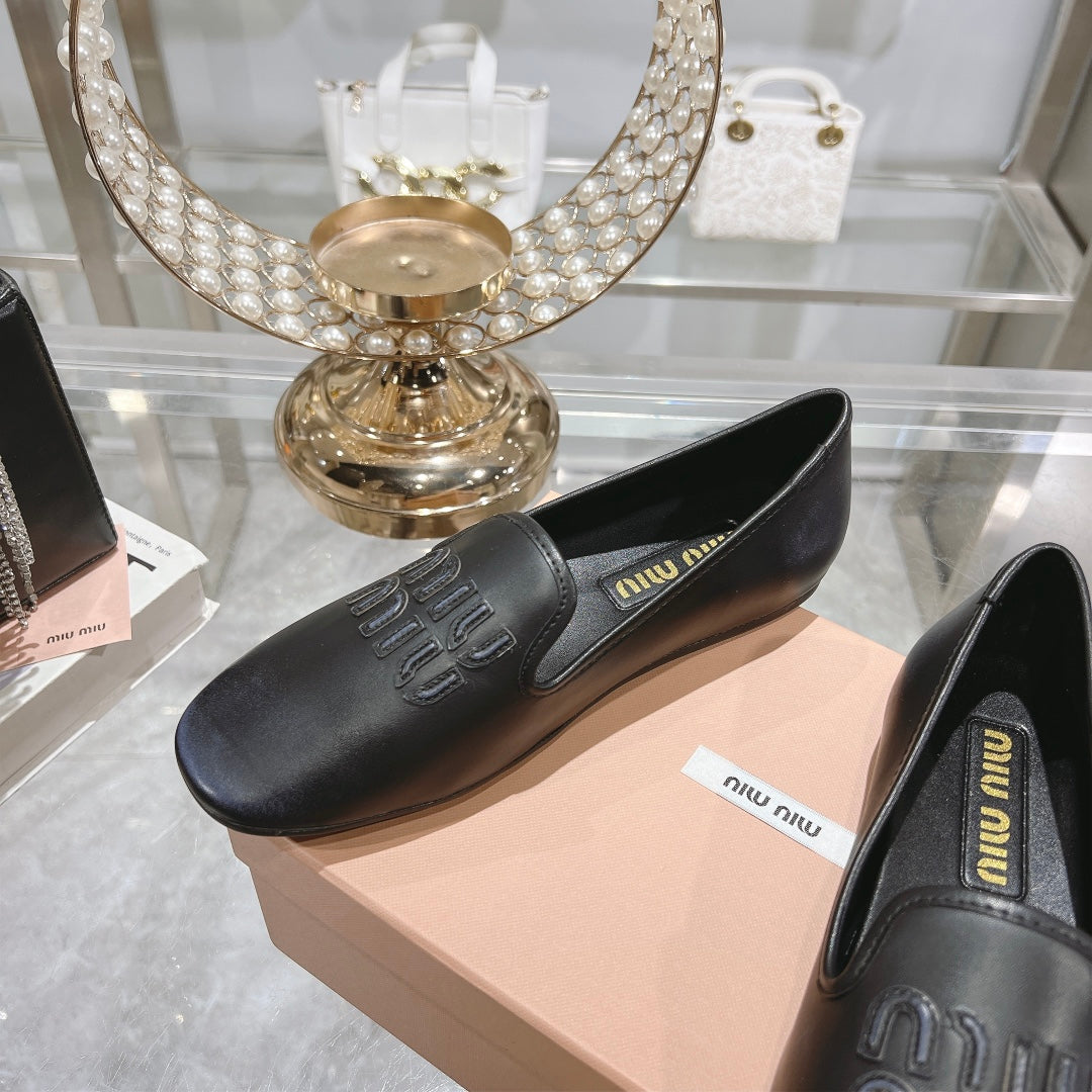 SLIP-ON SHOES BLACK COWHIDE